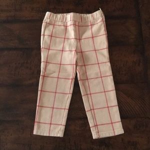 BabyGap Plaid Leggings with side zipper